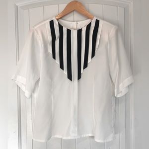 Vintage Nicola top Black/White